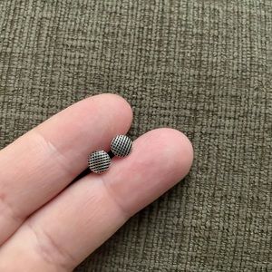 Sterling Silver round stud earrings